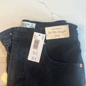 NWT 90s Straight Ultra High Rise 27 4R Abercrombie Jeans